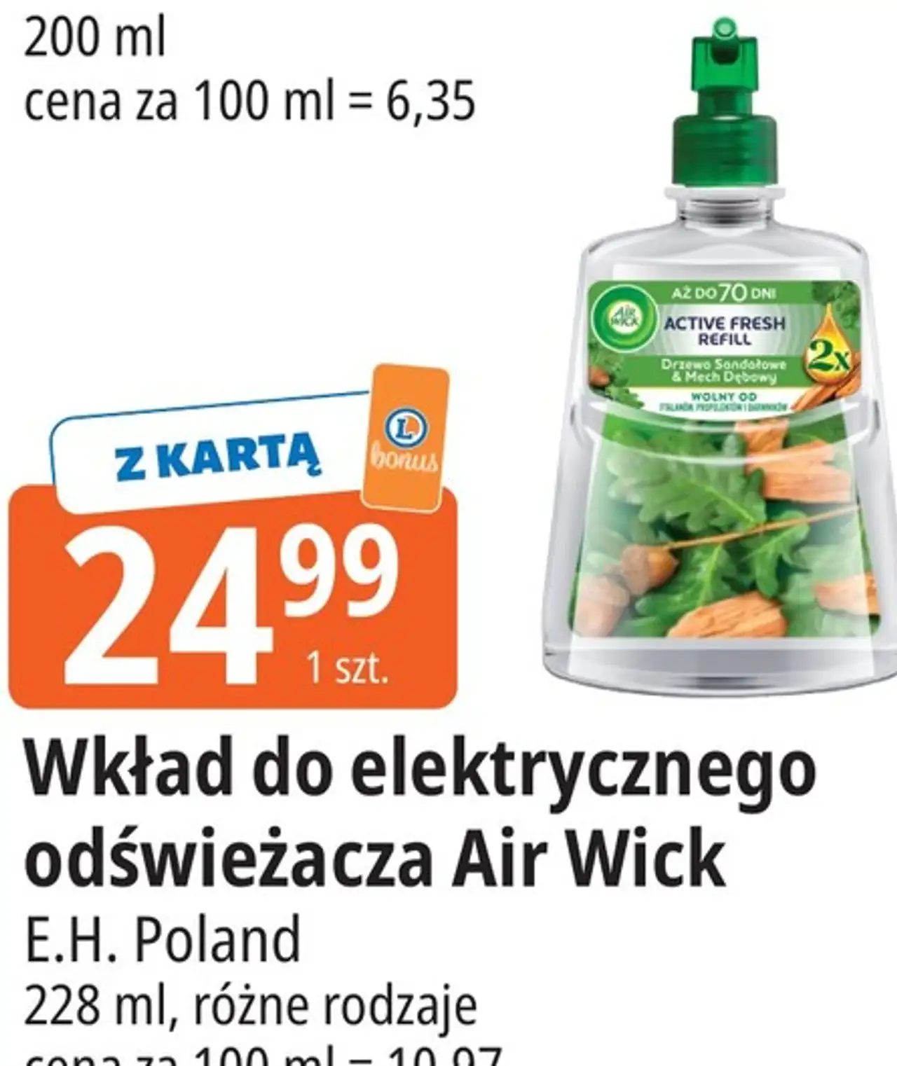 Wkład do elektrycznego odświeżacza Air Wick