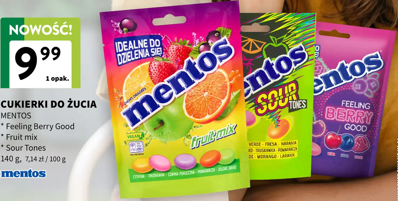 Cukierki do żucia Mentos (Feeling Berry Good, Fruit mix, Sour Tones)