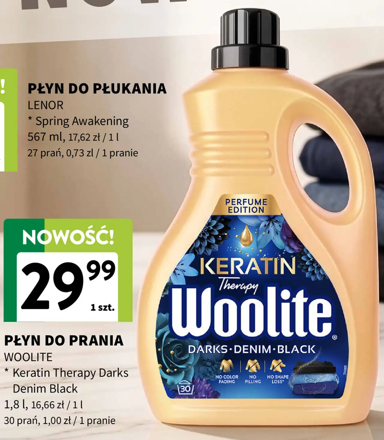 Płyn do prania Woolite Keratin Therapy Darks Denim Black