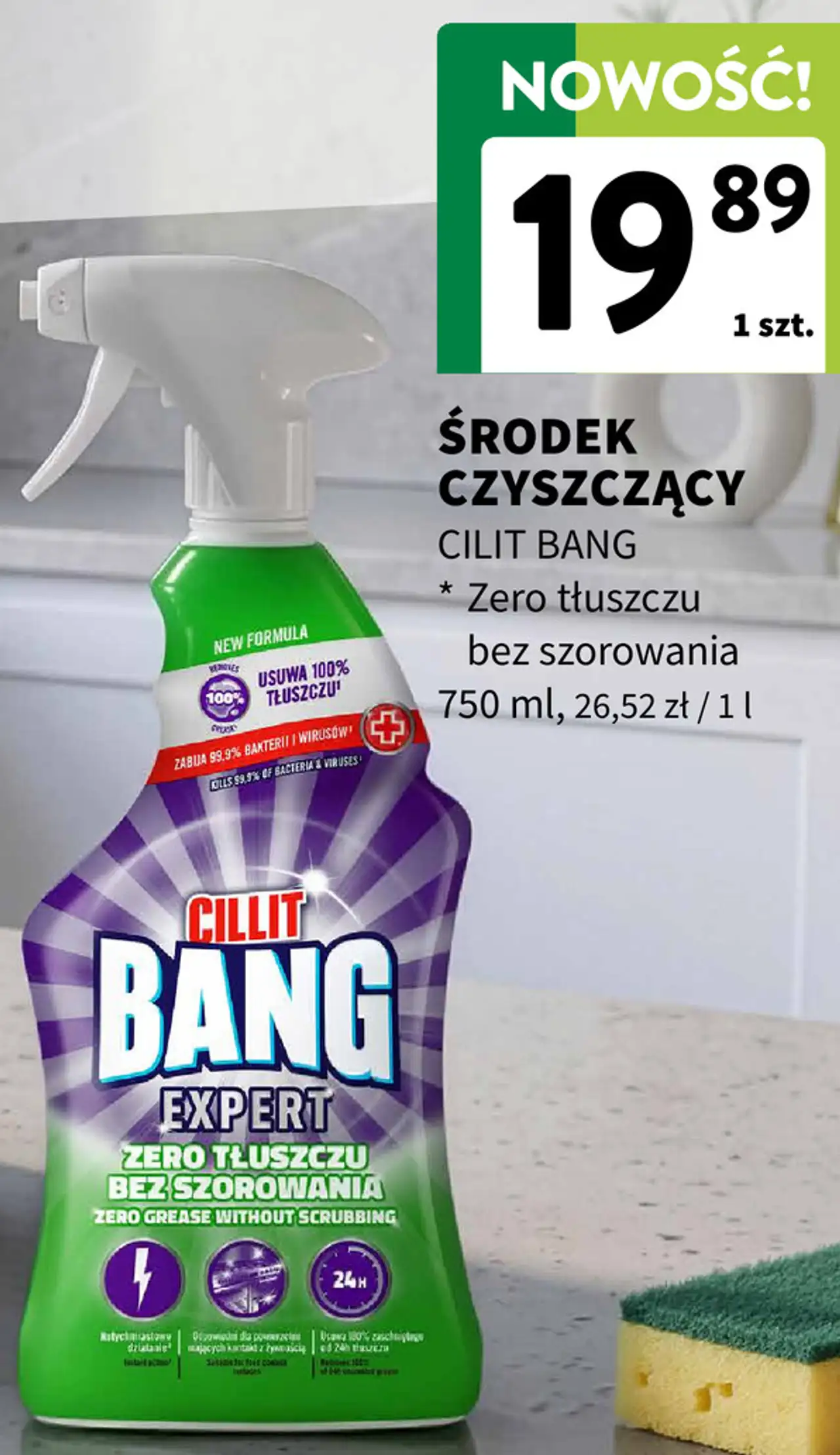 Środek czyszczący Cilit Bang Zero tłuszczu bez szorowania