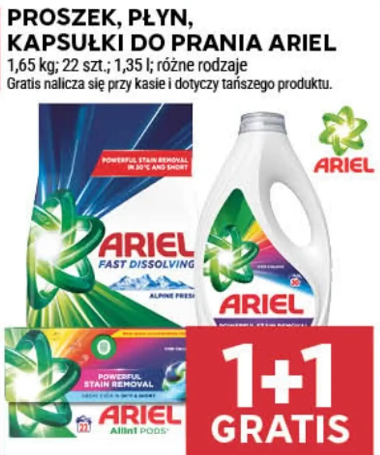 Ariel Proszek, płyn, kapsułki do prania
