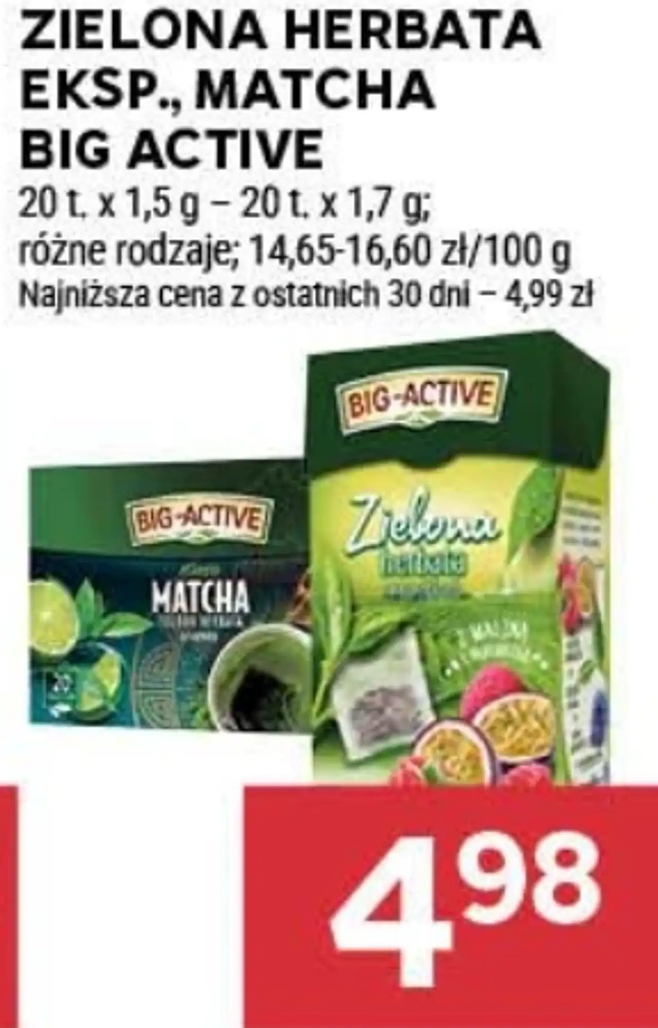 Zielona herbata eksp., Matcha Big Active