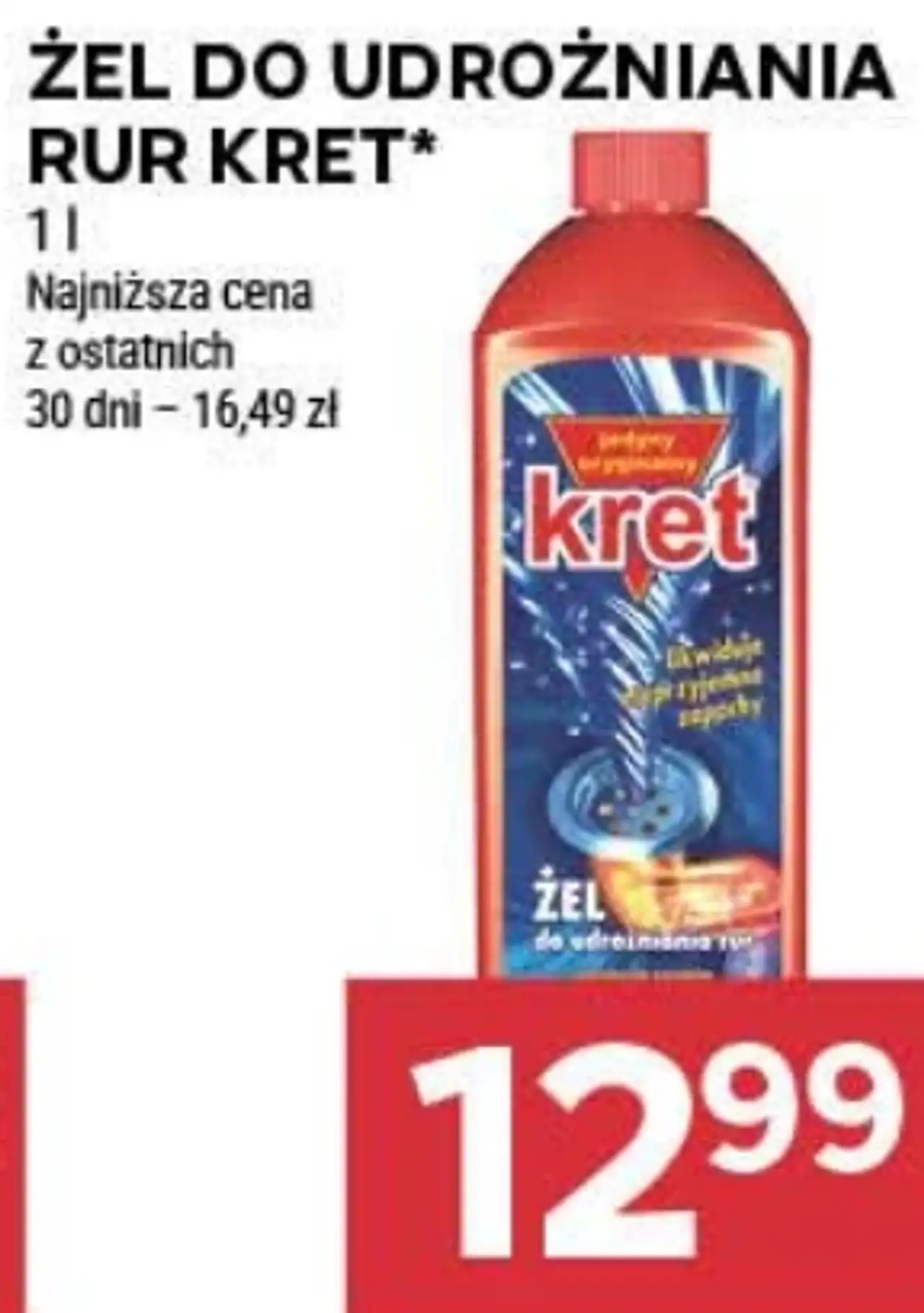Żel do udrożniania rur Kret