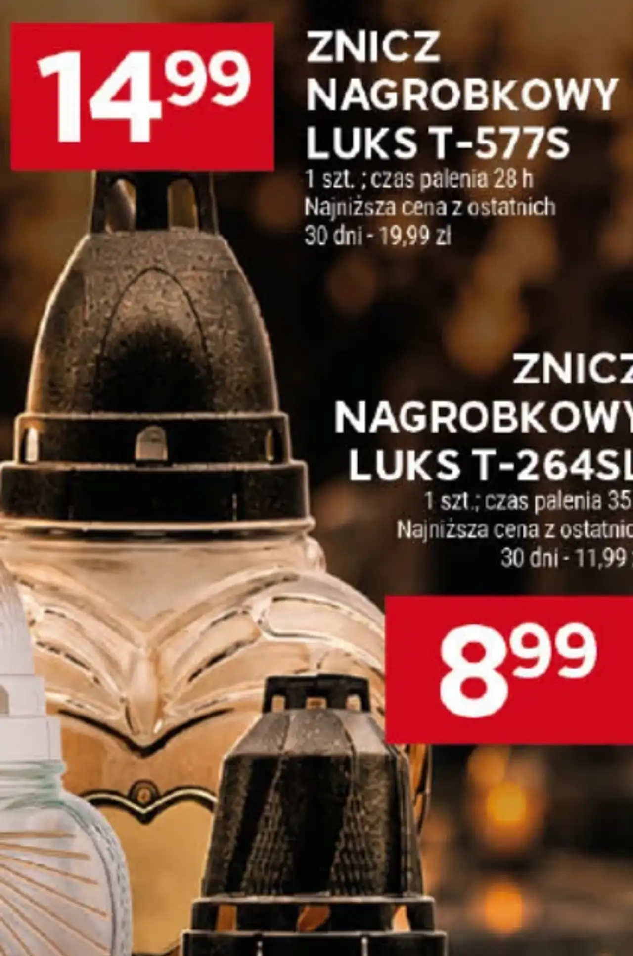 Znicz nagrobkowy Luks T-577S