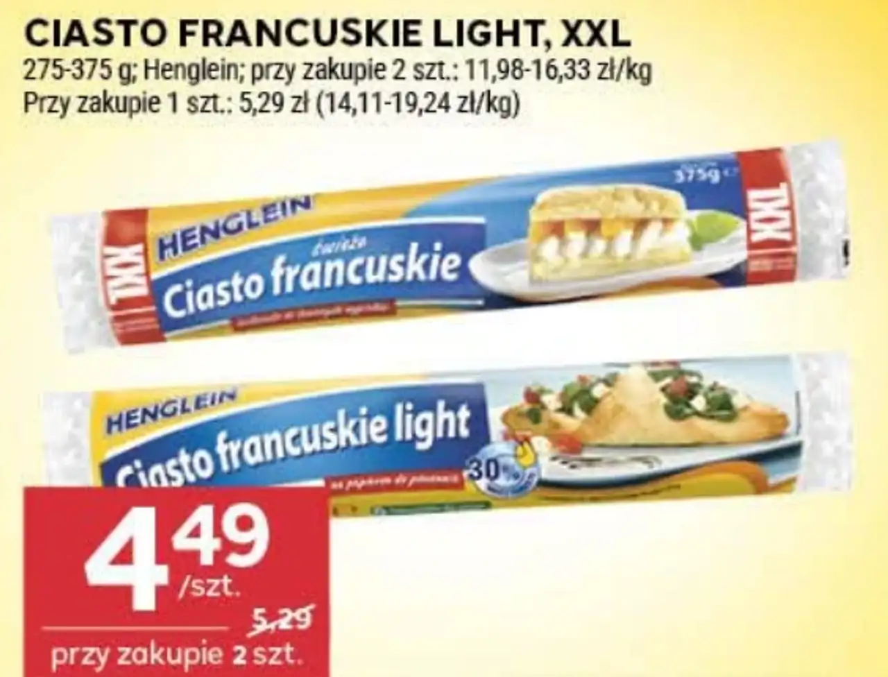 Ciasto Francuskie Light, XXL Henglein
