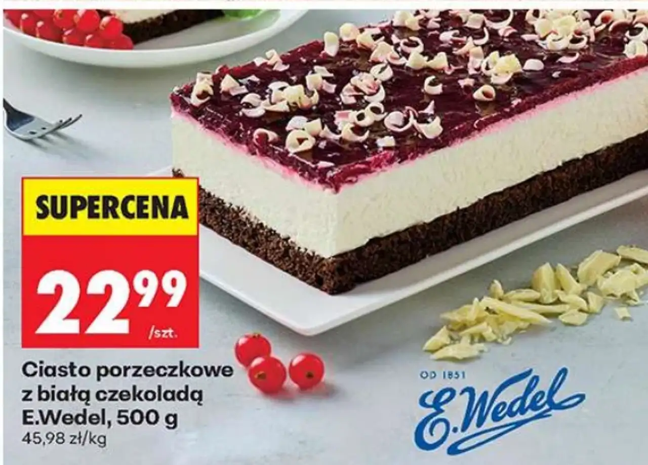 Ciasto porzeczkowe z białą czekoladą E.Wedel