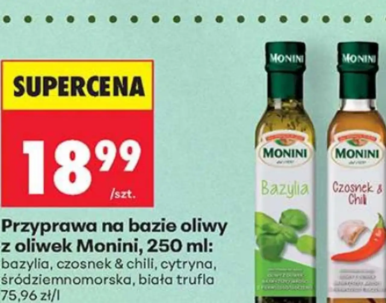 Przyprawa na bazie oliwy z oliwek Monini, 250 ml