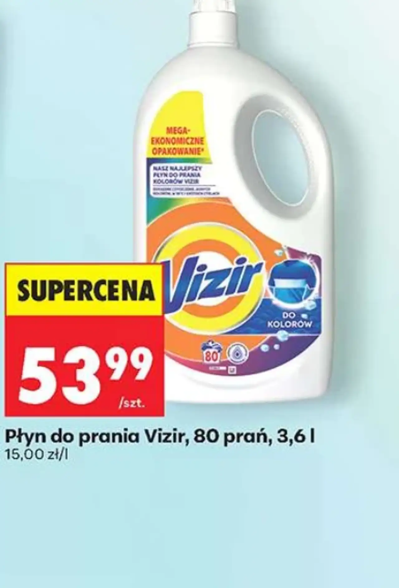 Vizir Płyn do prania, 80 prań, 3,6 l