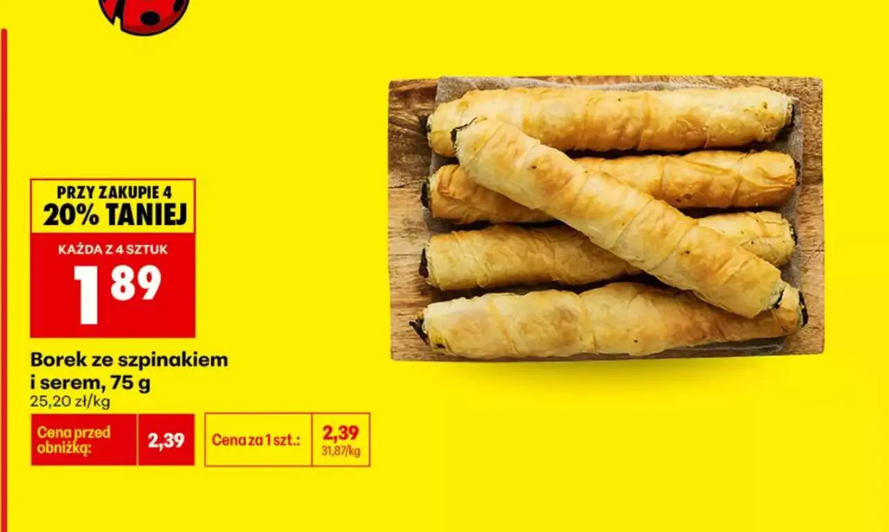 Borek ze szpinakiem i serem, 75 g