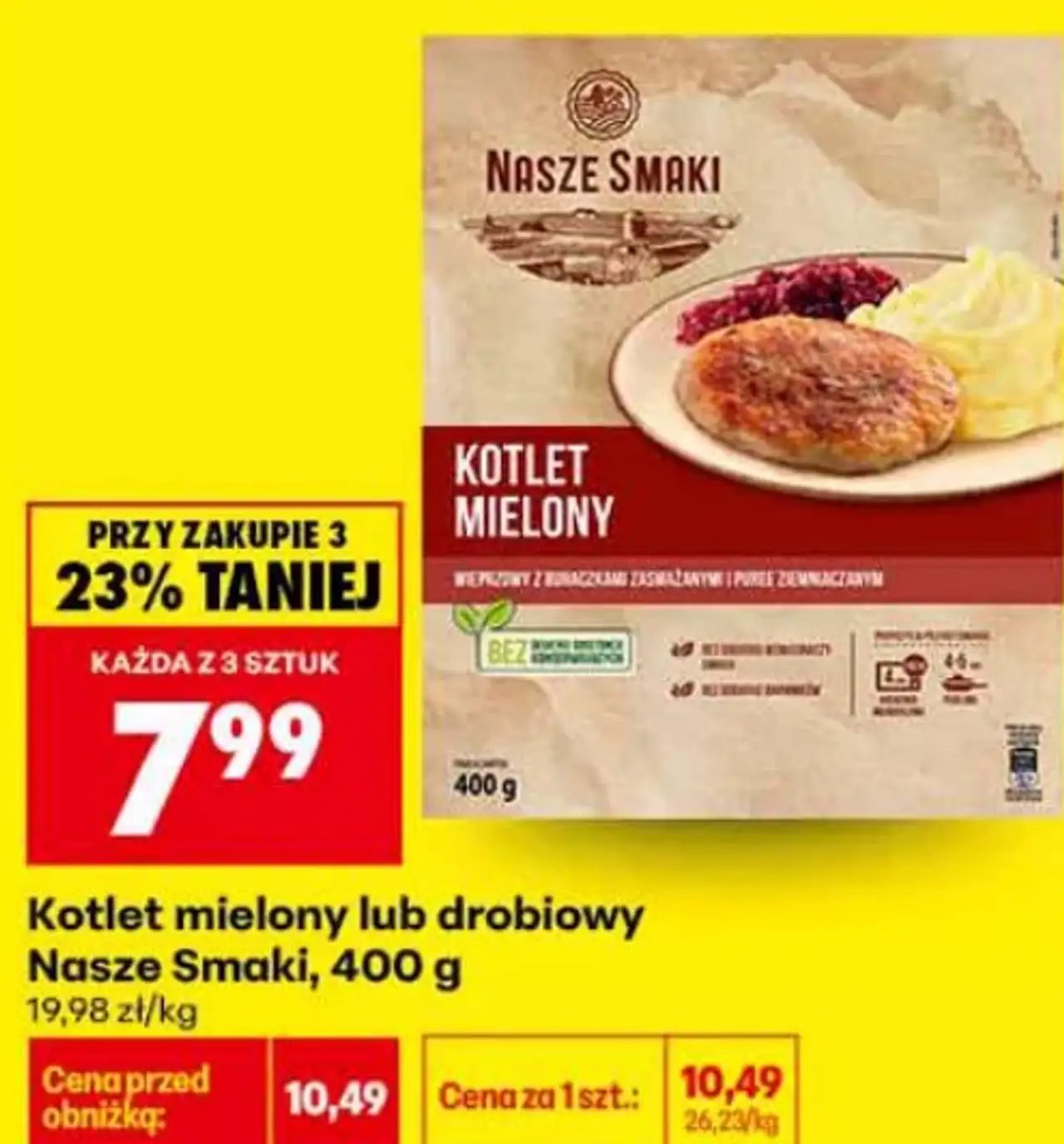 Kotlet mielony lub drobiowy Nasze Smaki