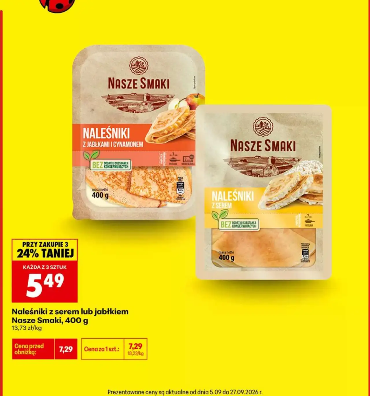 Naleśniki z serem lub jabłkiem Nasze Smaki