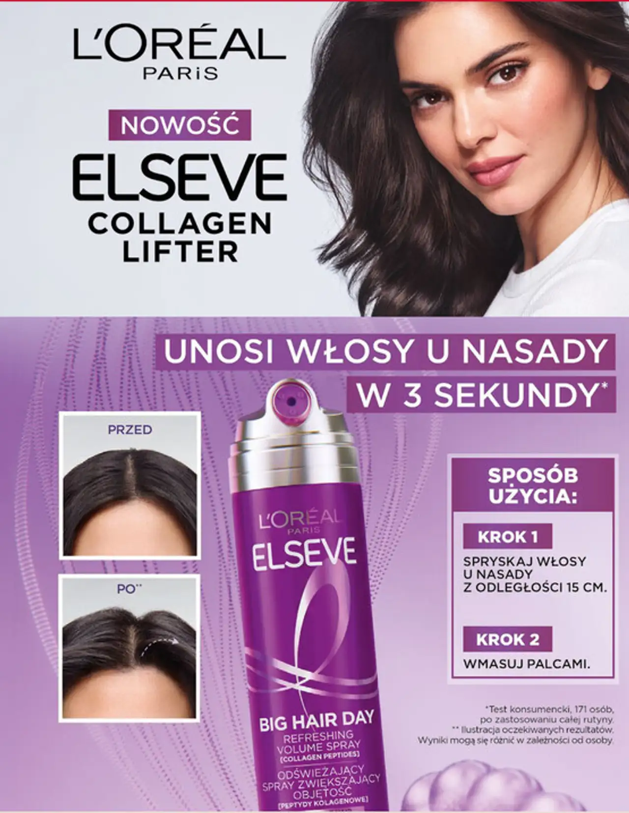 L'Oréal Paris Elseve Big Hair Day Odświeżający spray zwiększający objętość