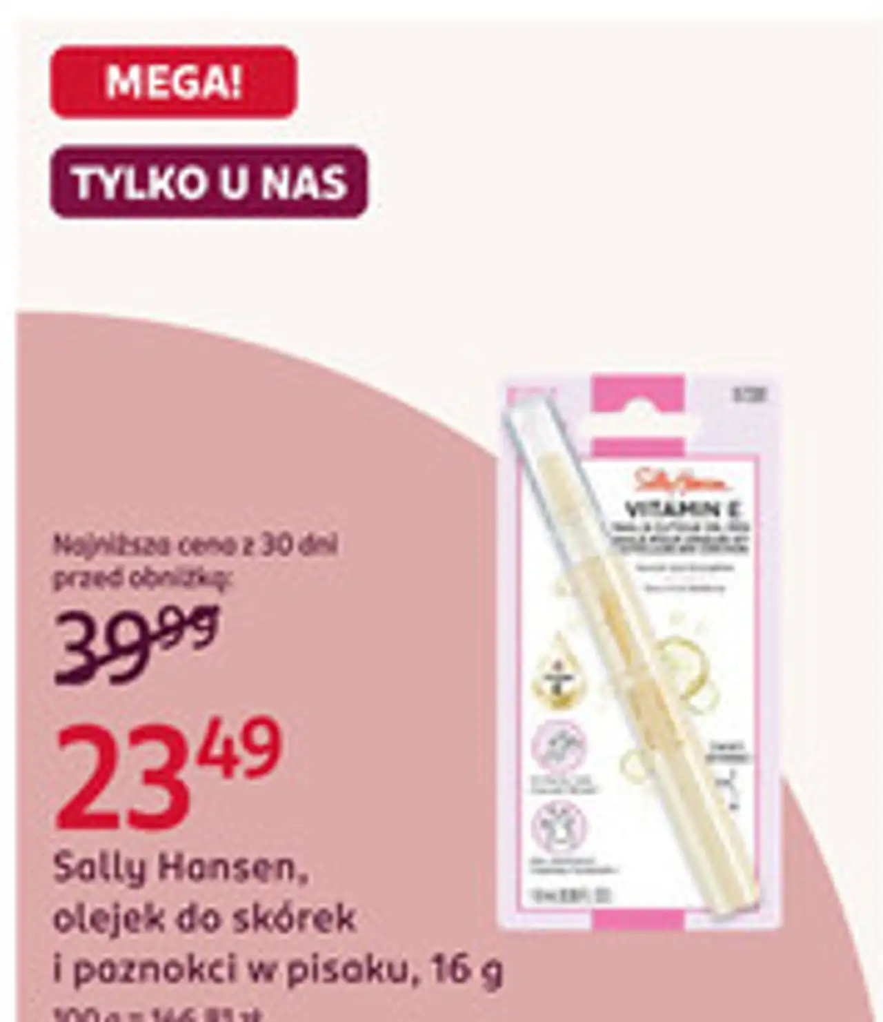 Sally Hansen, olejek do skórek i paznokci w pisaku, 16 g