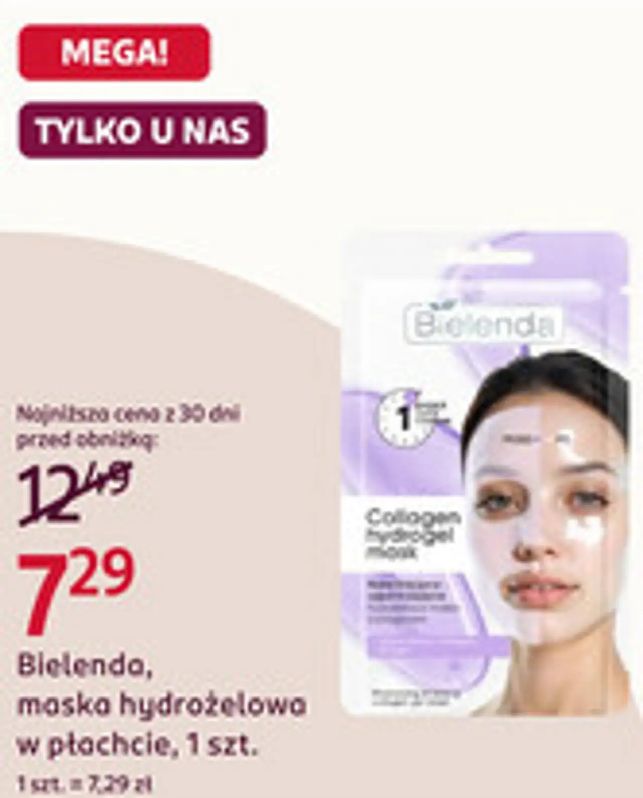 Bielenda, maska hydrożelowa w płachcie, 1 szt.