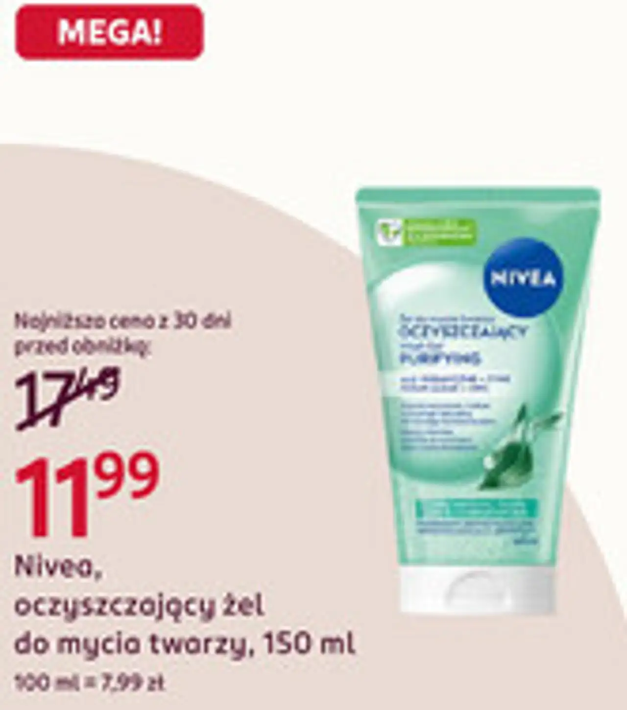 Nivea, oczyszczający żel do mycia twarzy, 150 ml