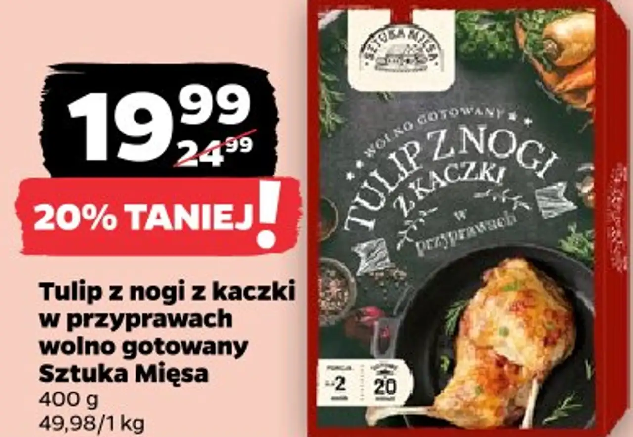 Tulip z nogi z kaczki w przyprawach wolno gotowany Sztuka Mięsa