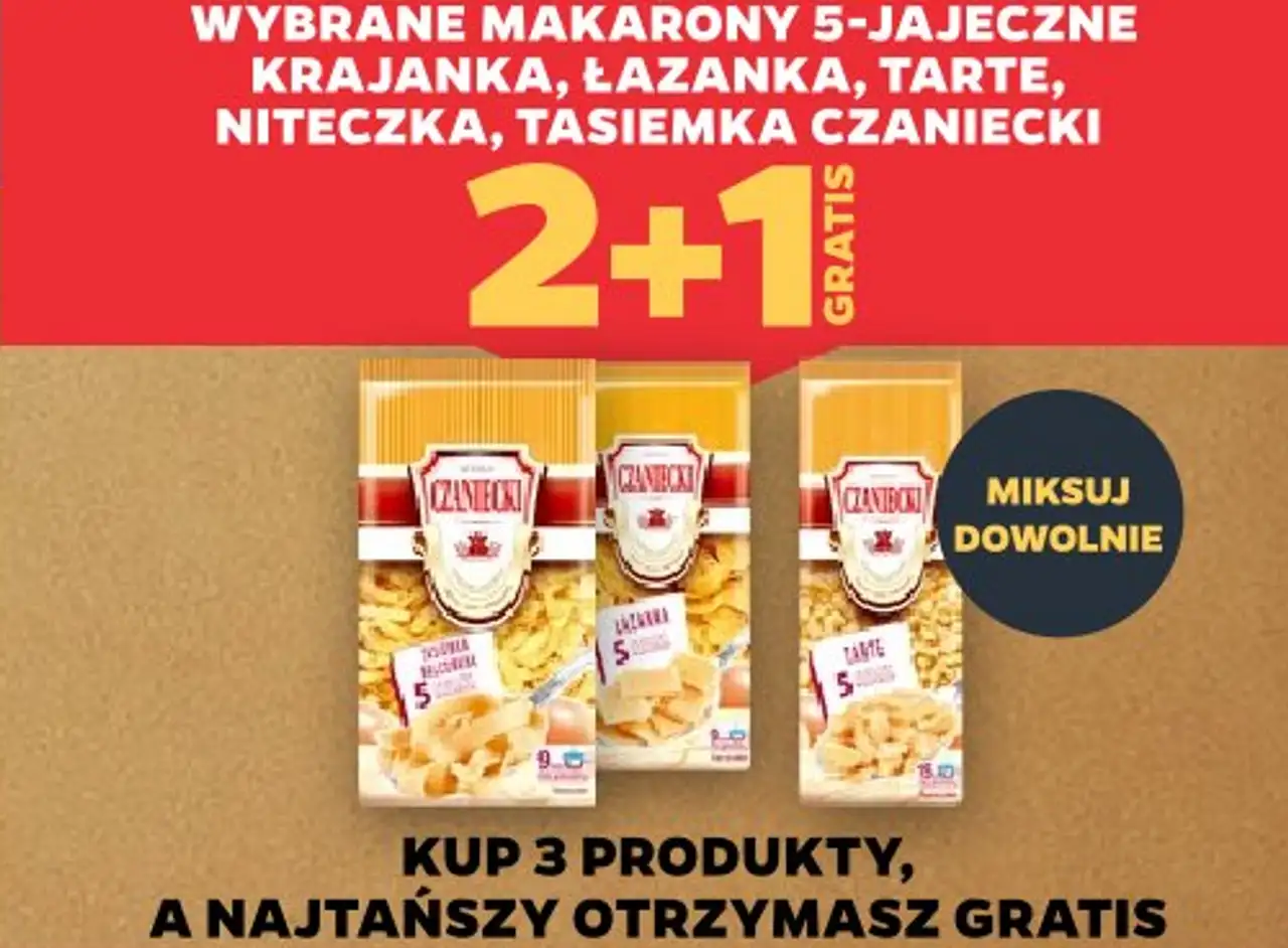 Makaron 5-jajeczny Krajanka, Łazanka, Tarte, Niteczka, Tasiemka Czaniecki
