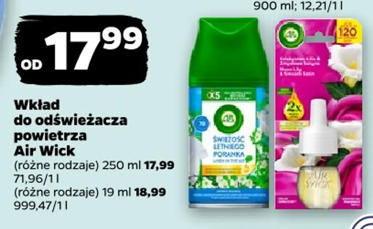 Wkład do odświeżacza powietrza Air Wick (różne rodzaje)