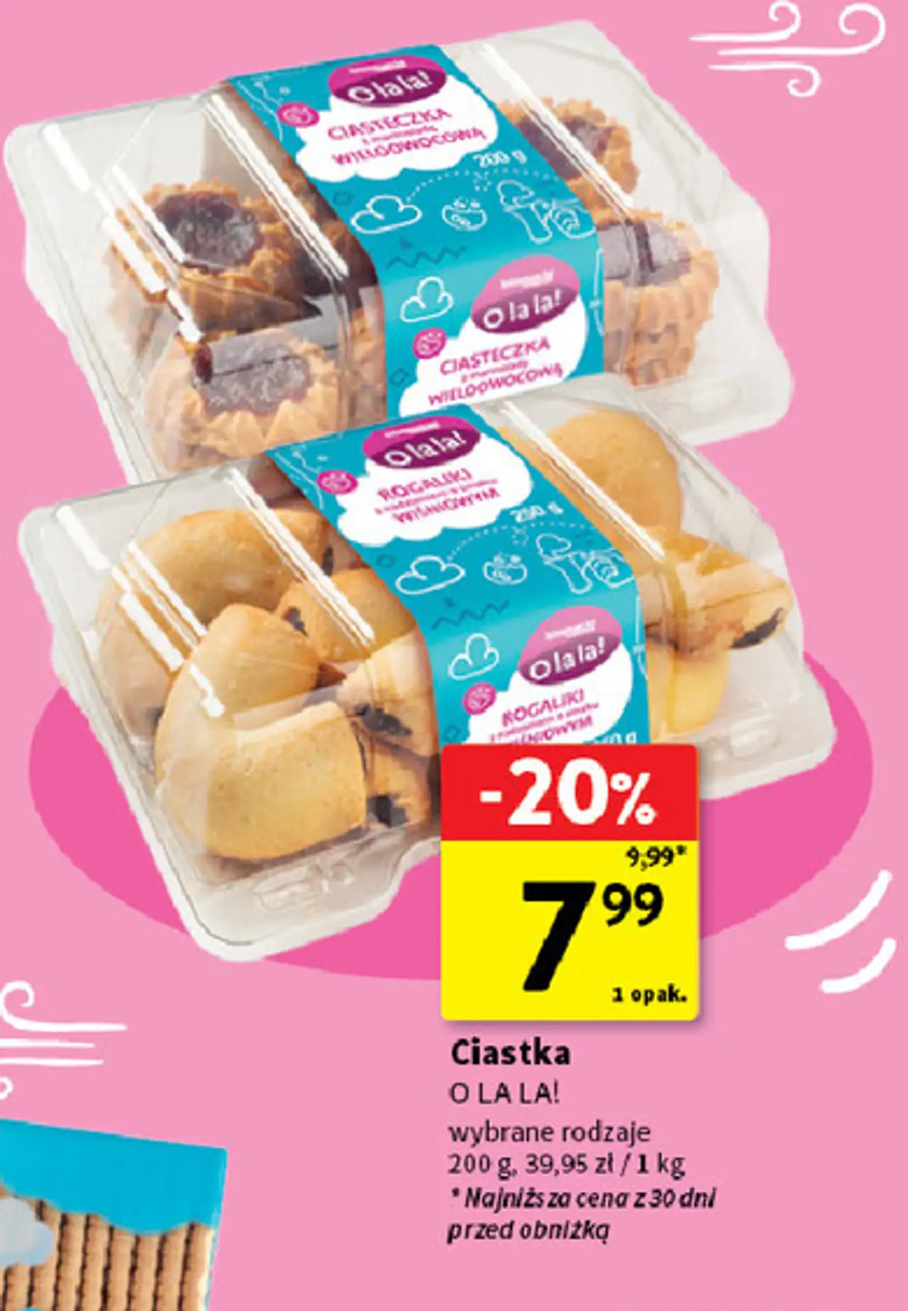 Ciastka O LA LA! (Ciasteczka wieloowocowe / Rogaliki z nadzieniem wiśniowym)