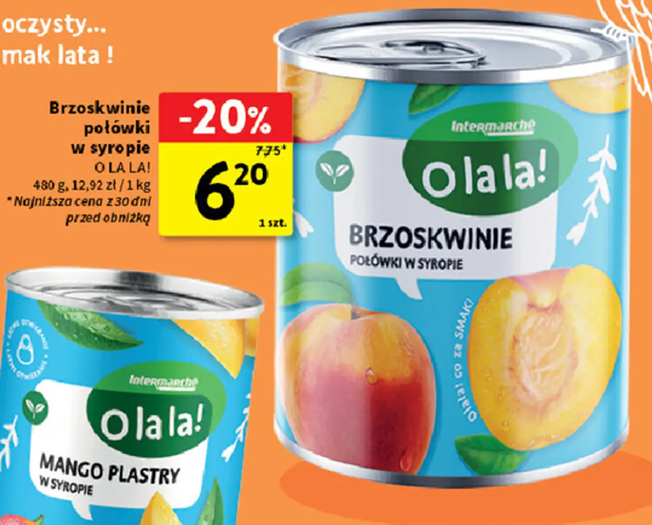 Brzoskwinie połówki w syropie O LA LA!