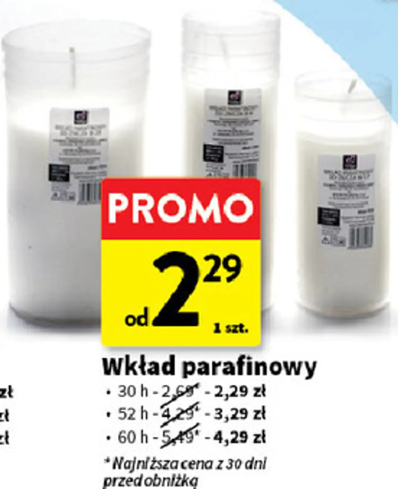 Wkład parafinowy do zniczy Tulipe