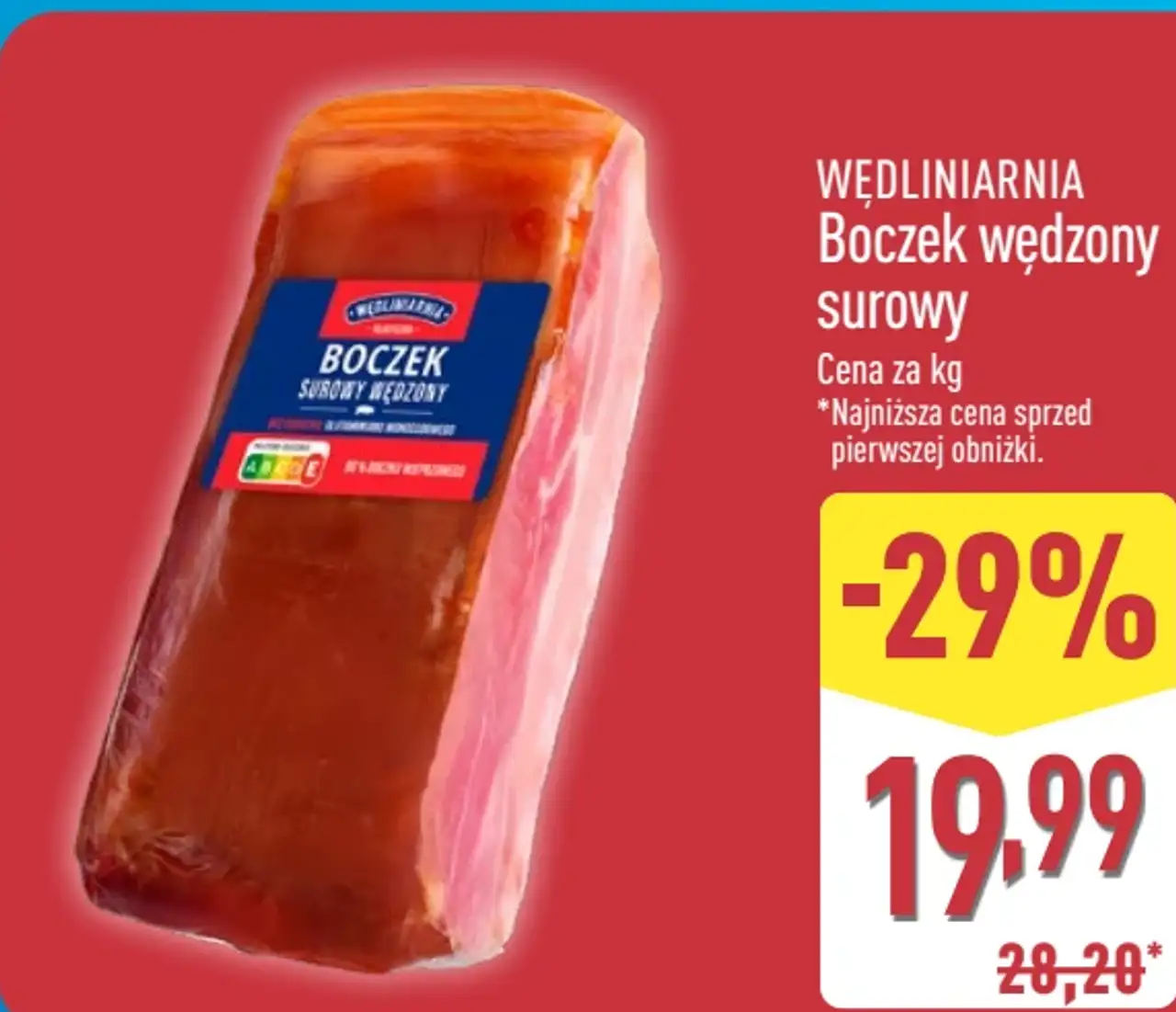 WĘDLINIARNIA Boczek wędzony surowy