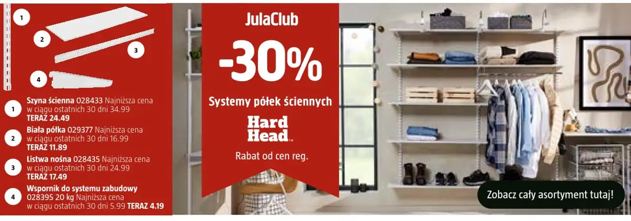 Systemy półek ściennych Hard Head