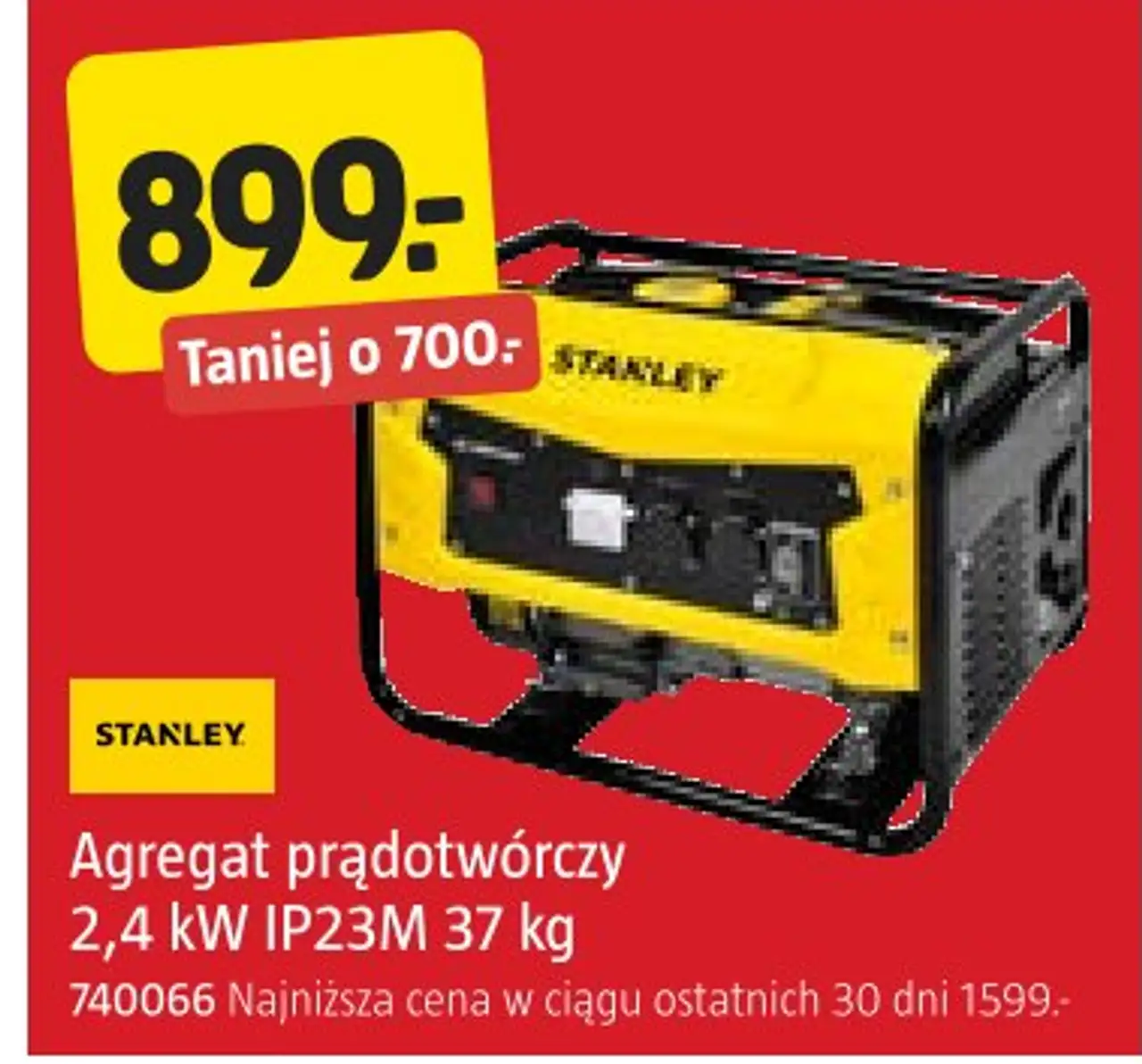 Stanley Agregat prądotwórczy 2,4 kW IP23M 37 kg