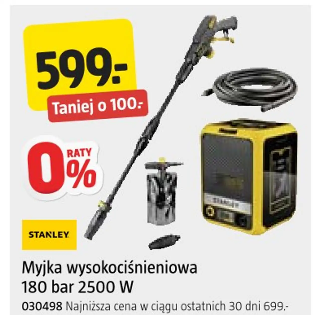 Myjka wysokociśnieniowa Stanley 180 bar 2500 W