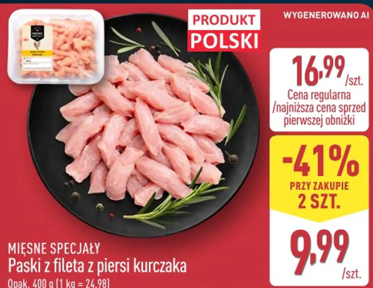 Paski z fileta z piersi kurczaka Mięsne Specjały