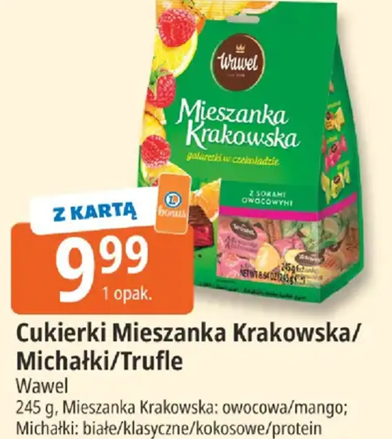 Cukierki Mieszanka Krakowska/Michałki/Trufle Wawel