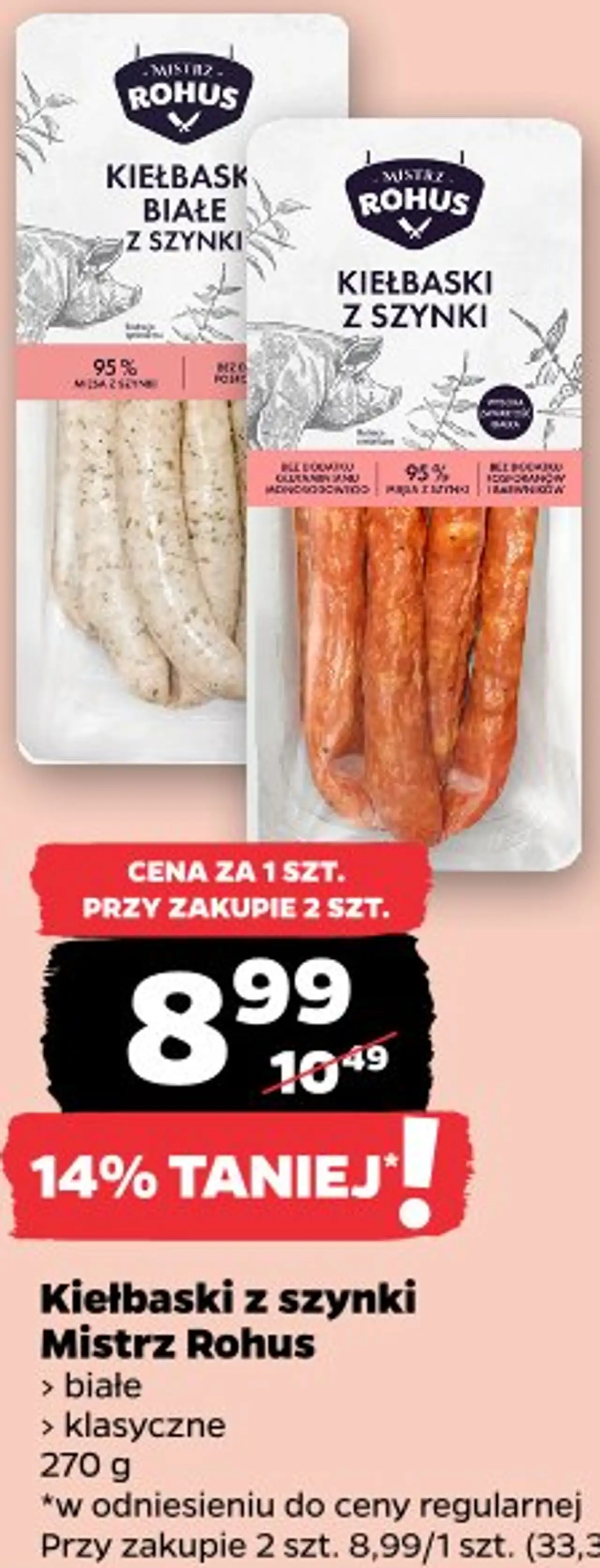 Kiełbaski z szynki Mistrz Rohus