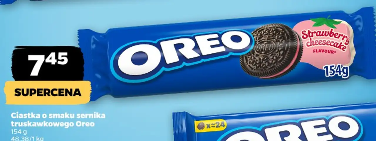 Ciastka o smaku sernika truskawkowego Oreo Strawberry Cheesecake