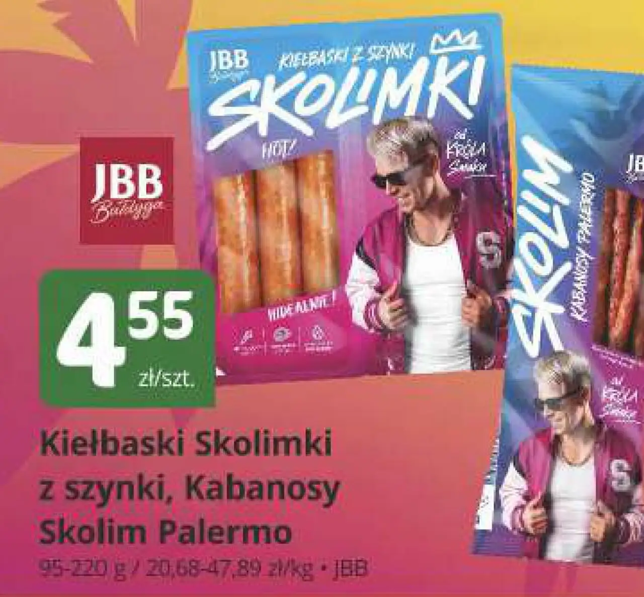 Kiełbaski Skolimki z szynki, Kabanosy Skolim Palermo