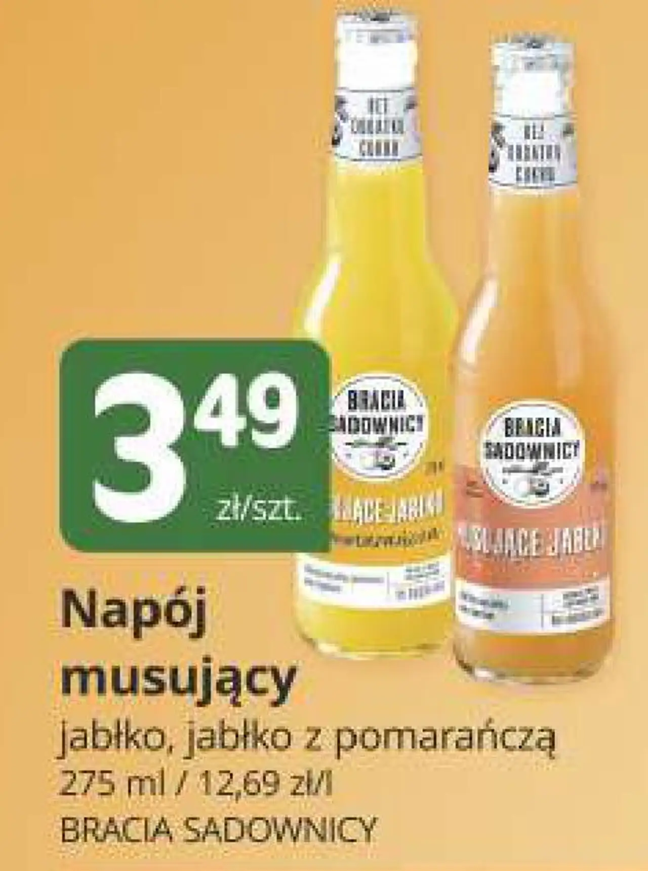 Napój musujący jabłko, jabłko z pomarańczą Bracia Sadownicy