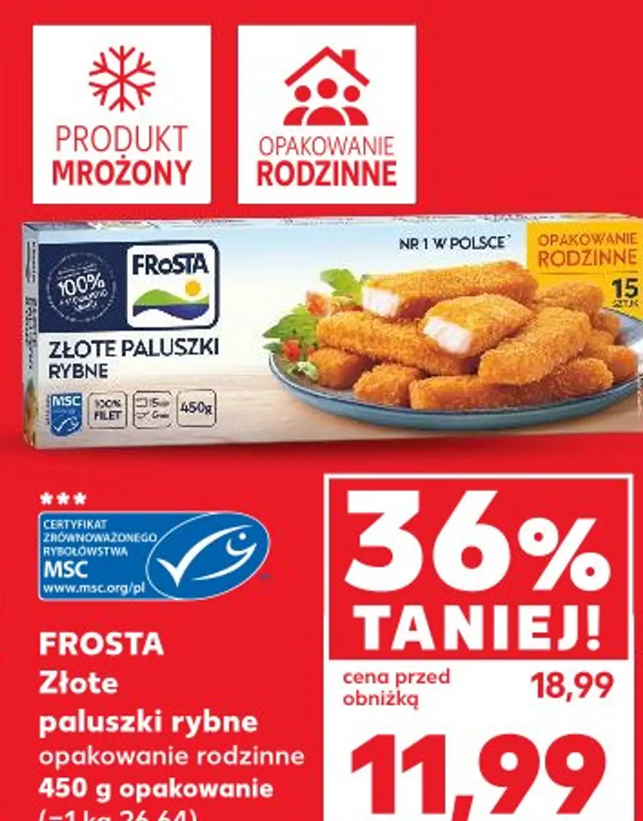 FROSTA Złote paluszki rybne