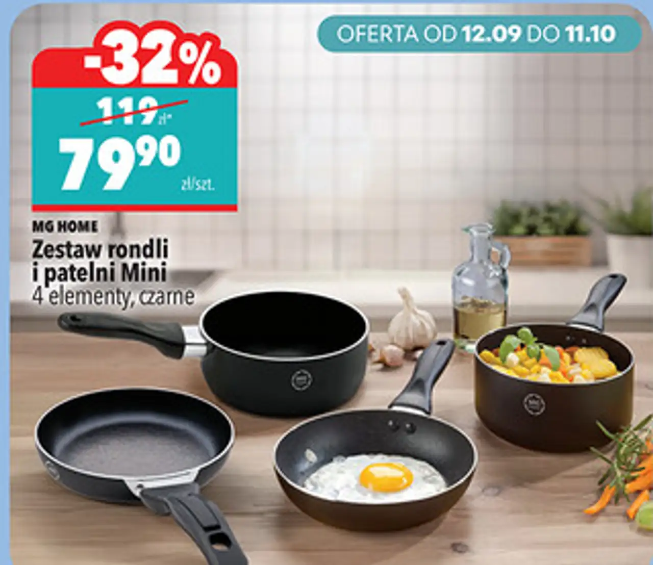 Zestaw rondli i patelni Mini MG Home