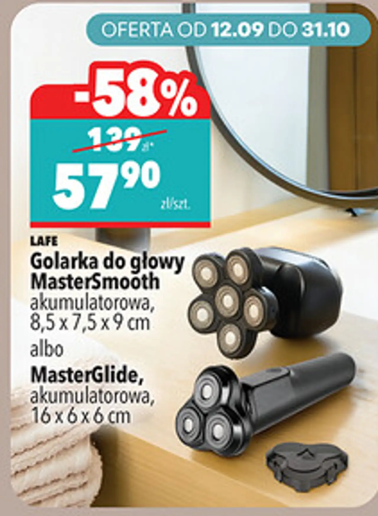 Golarka do głowy Lafe MasterSmooth / MasterGlide