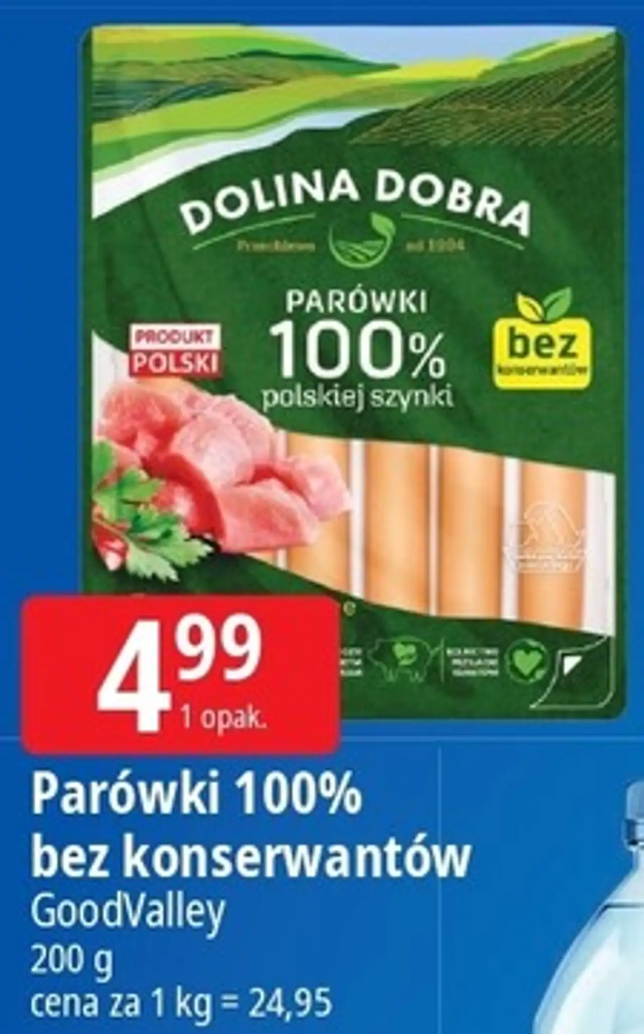 Dolina Dobra Parówki 100% bez konserwantów GoodValley
