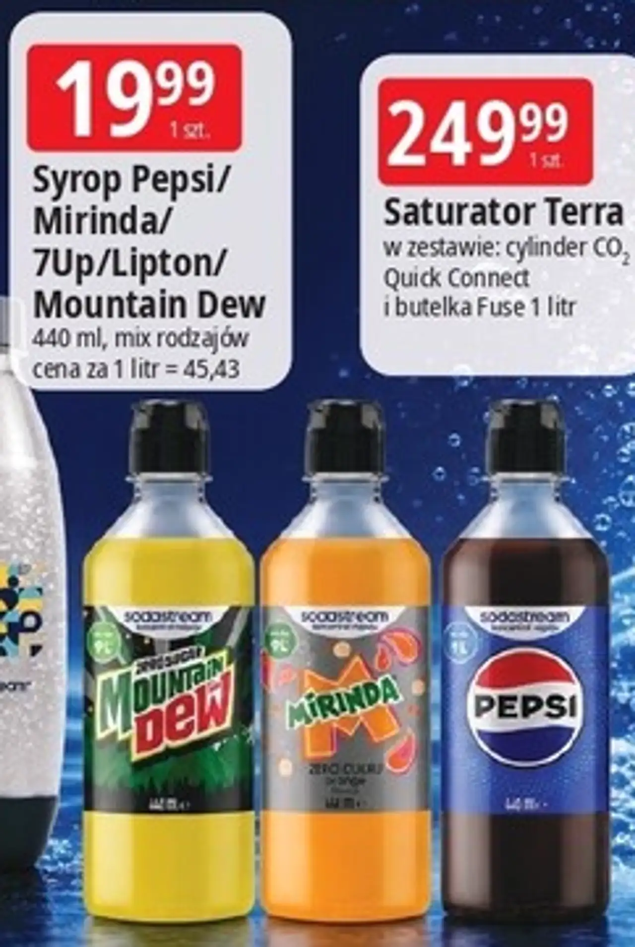 Syrop Pepsi/Mirinda/7Up/Lipton/Mountain Dew Sodastream