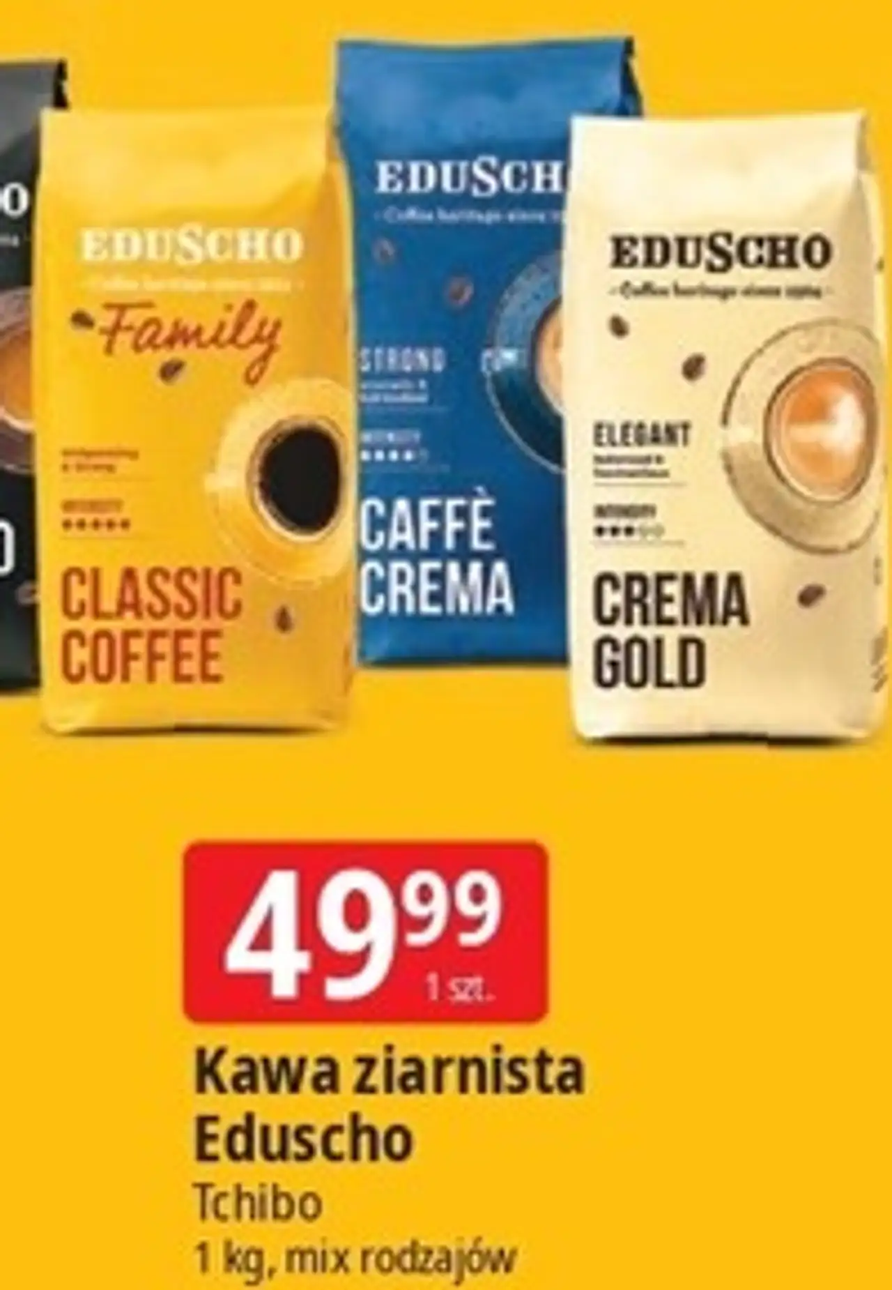 Kawa ziarnista Eduscho Crema / Espresso / Classic / Strong