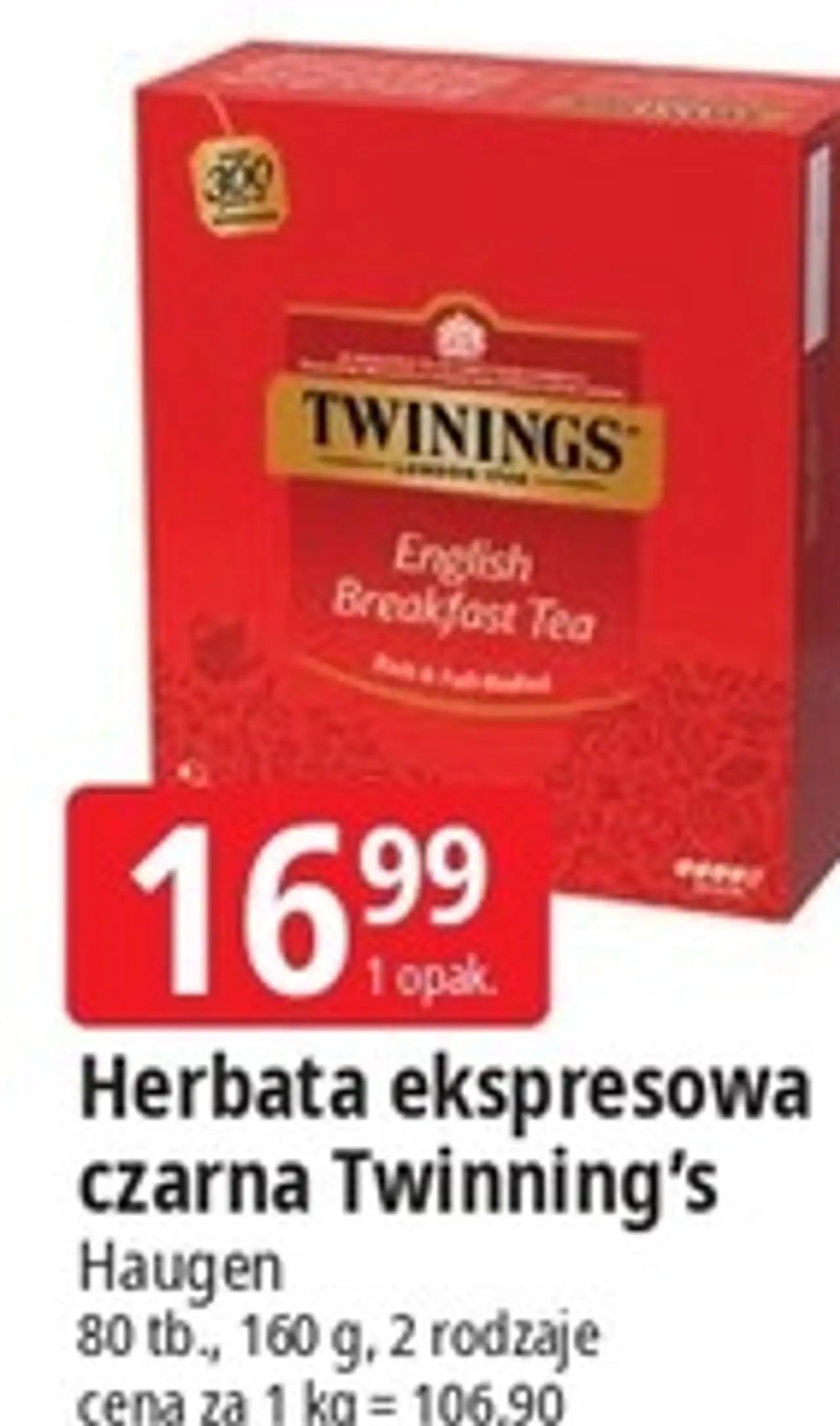 Herbata ekspresowa czarna Twinning's English Breakfast Tea