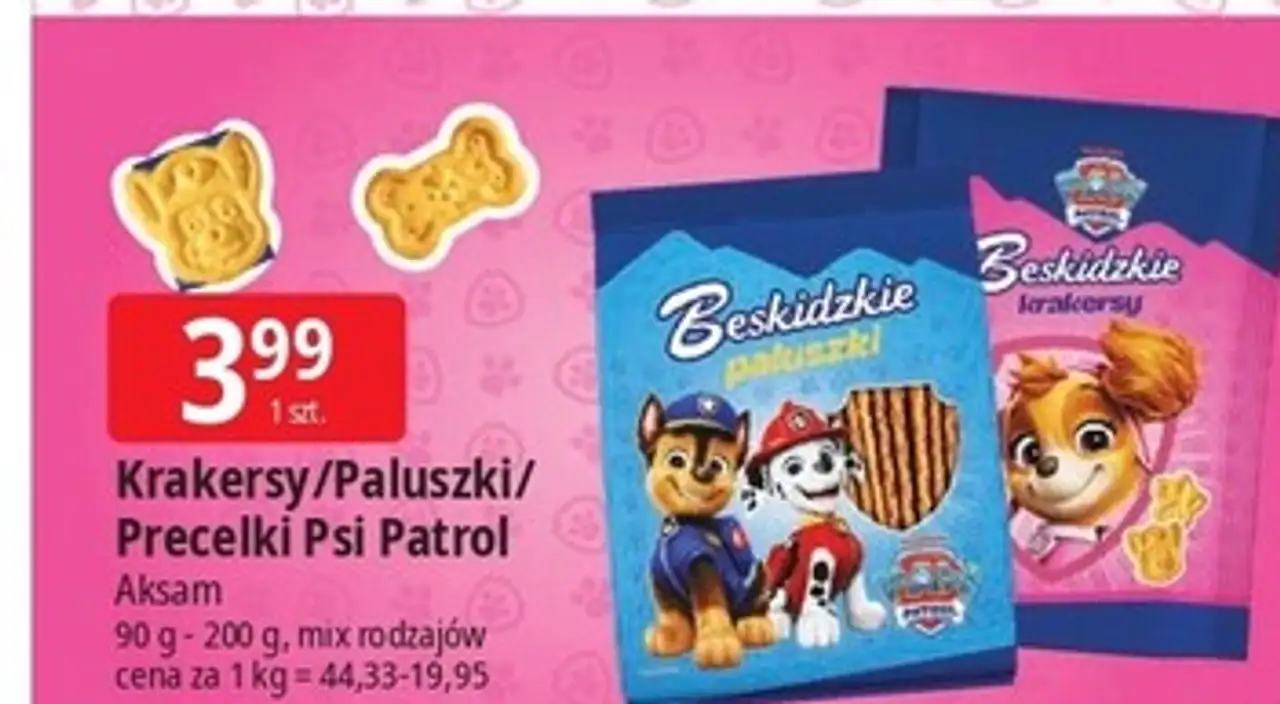 Krakersy/Paluszki/Precelki Psi Patrol Aksam