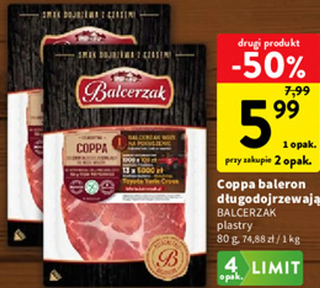 Coppa baleron długodojrzewający Balcerzak plastry