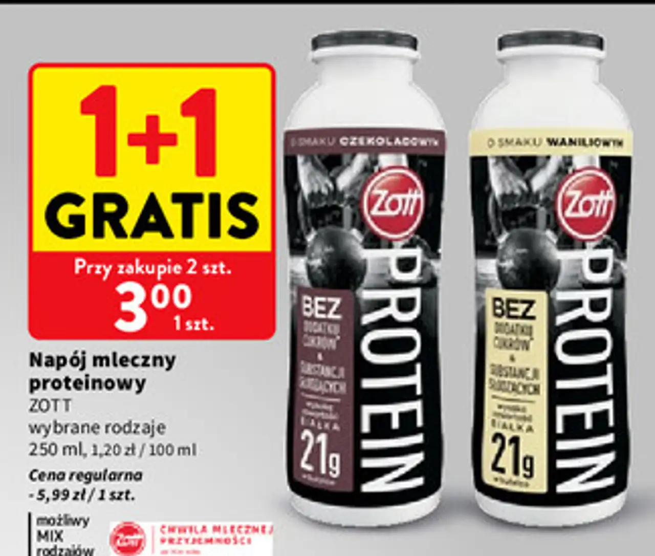 Napój proteinowy waniliowy Zott Protein
