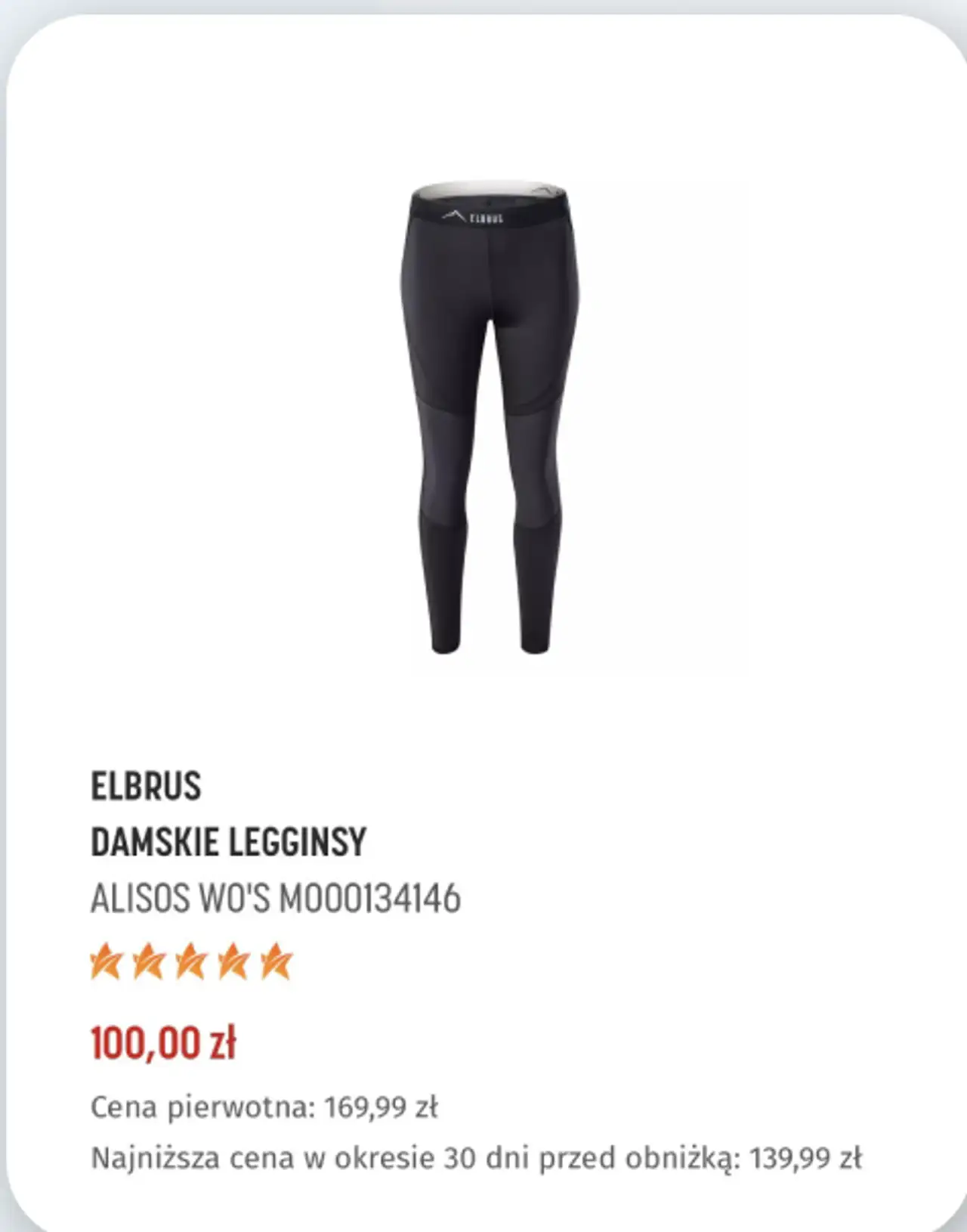 Elbrus Damskie Legginsy Alisos Wo's M000134146