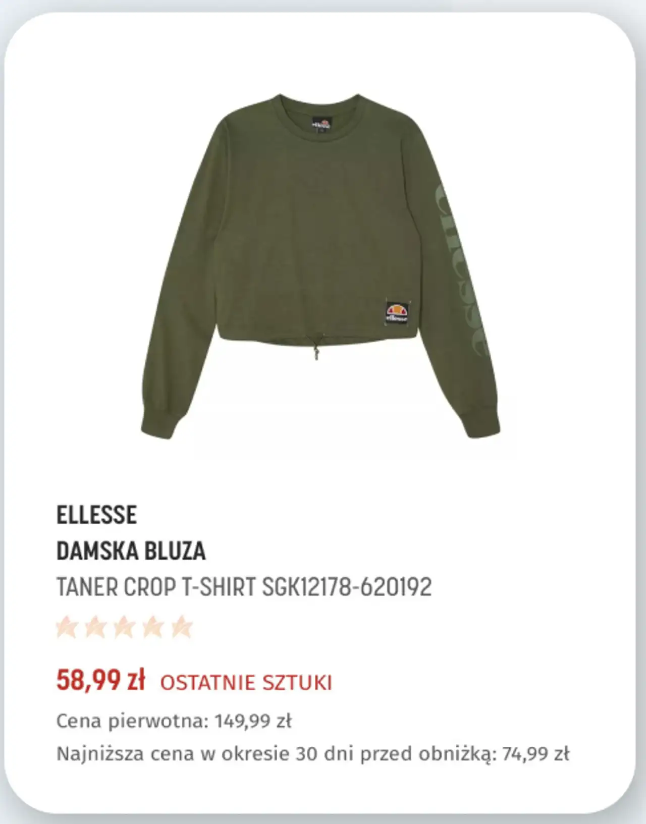 ELLESSE DAMSKA BLUZA TANER CROP T-SHIRT SGK12178-620192