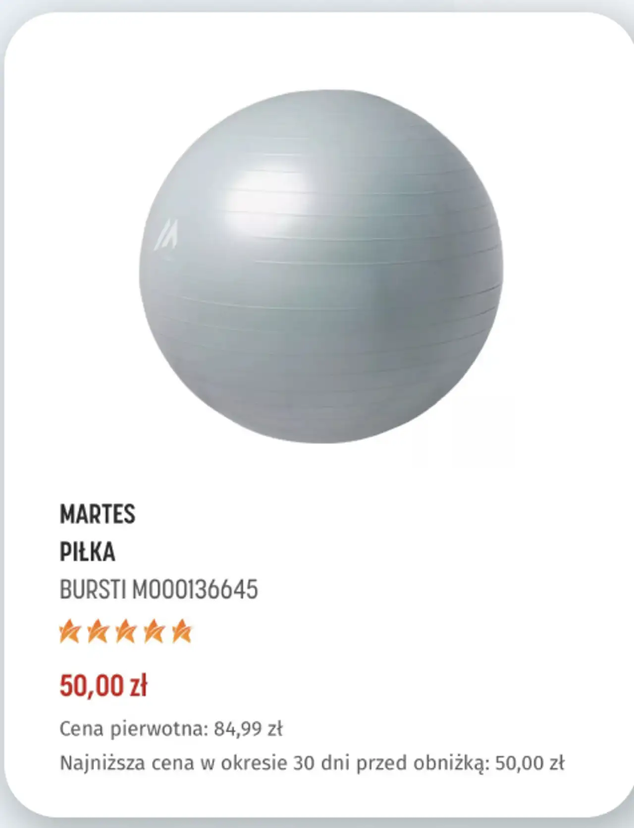 MARTES Piłka BURSTI M000136645