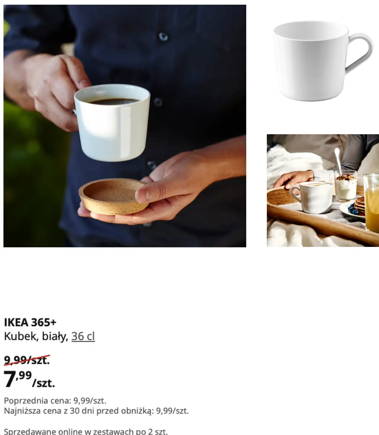IKEA 365+ Kubek, biały, 36 cl