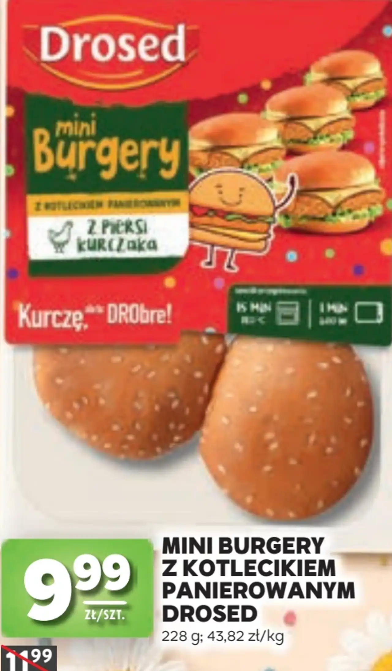 Mini Burgery z kotlecikiem panierowanym Drosed